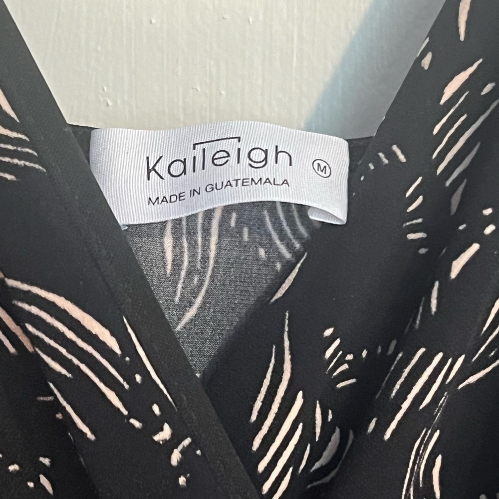 Kayleigh Black and Beige Patterned Jumpsuit - Rochelle Sleeveless Jumpsuit